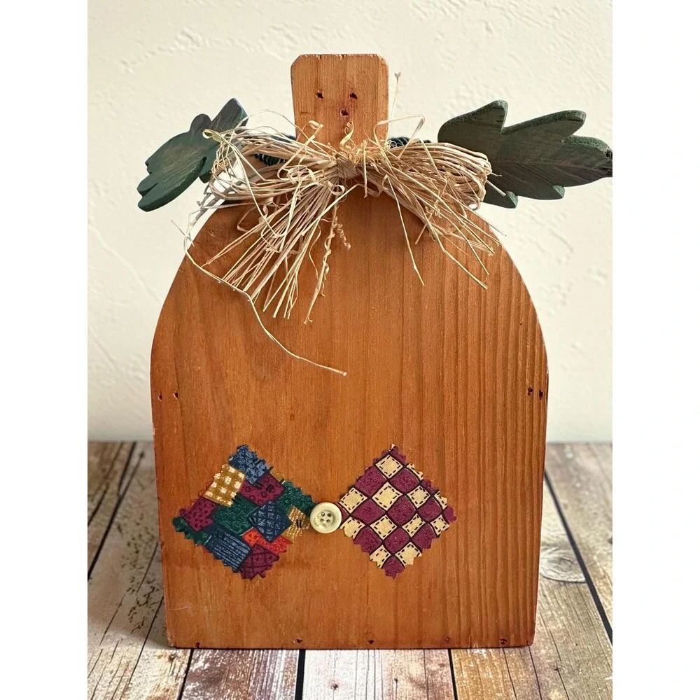 Wooden wire pumpkin fall basket